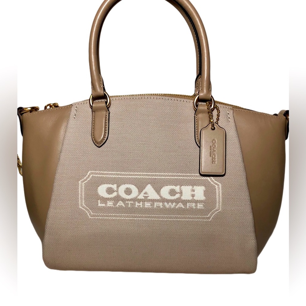 NWOT - COACH Badge Jacquard Elise Satchel